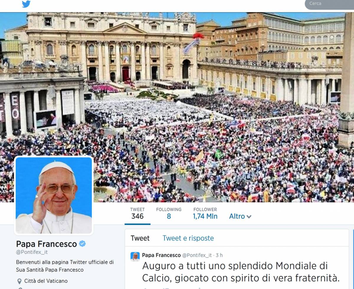 Video messaggio e tweet del Papa per l'inizio dei Mondiali