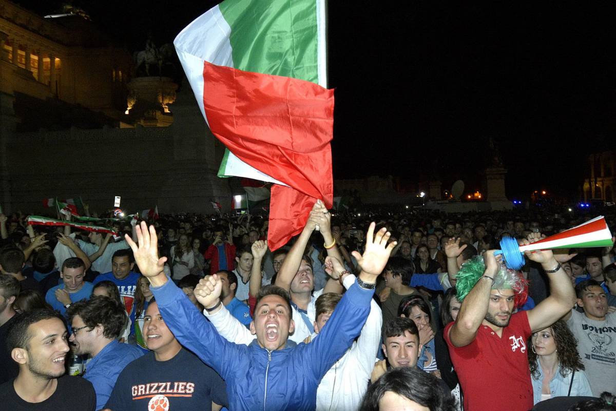 Italiani incollati davanti alla tv per gli azzurri