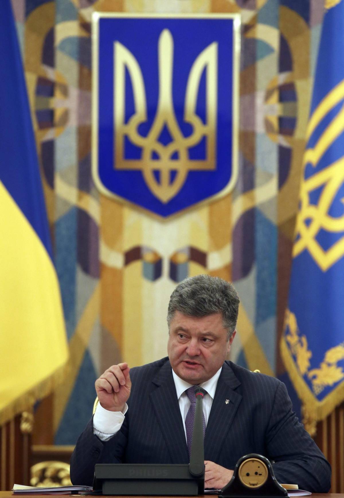 Il presidente ucraino Petro Poroshenko in una foto d'archivio