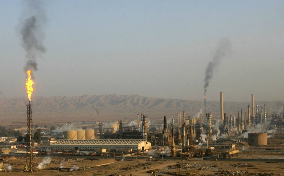 La raffineria di Baiji in una foto scattata a gennaio 2009
