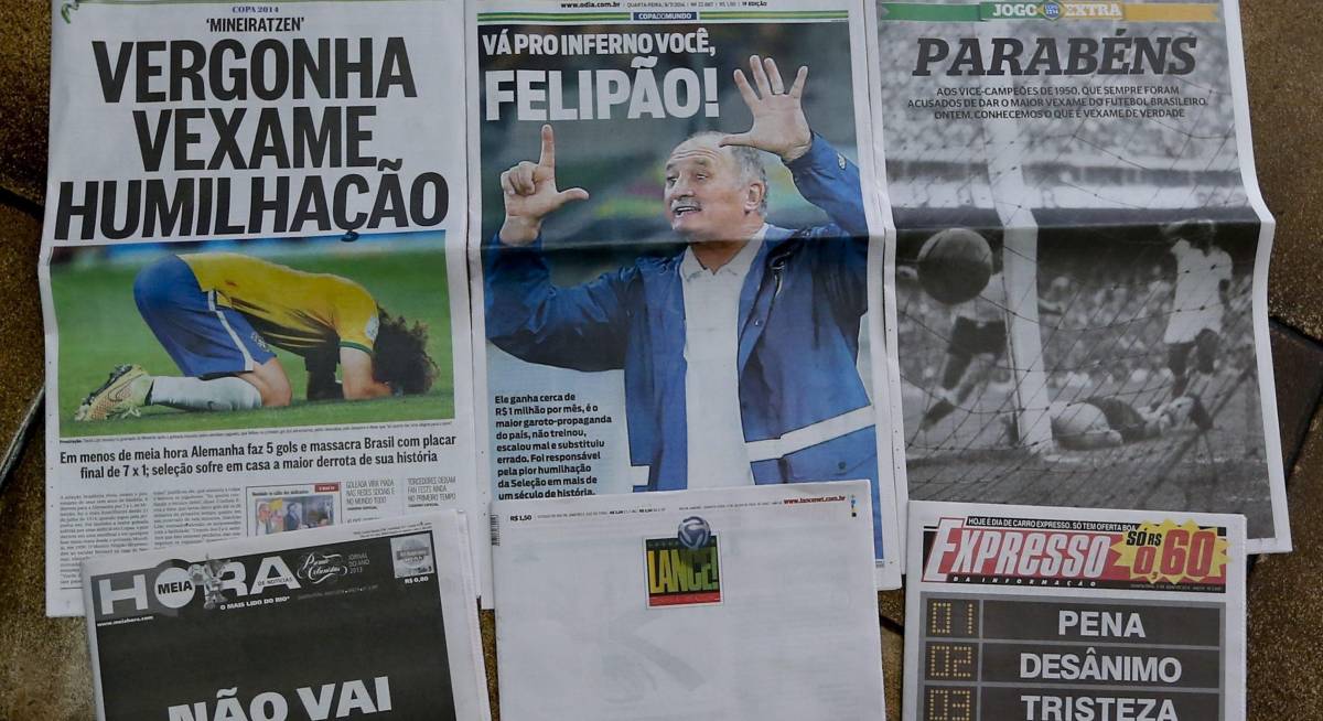 La stampa brasiliana dopo la disfatta della Nazionale