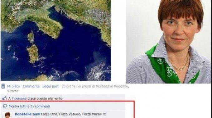 Scrisse "Forza Vesuvio" su Facebook: è accusata di odio razziale