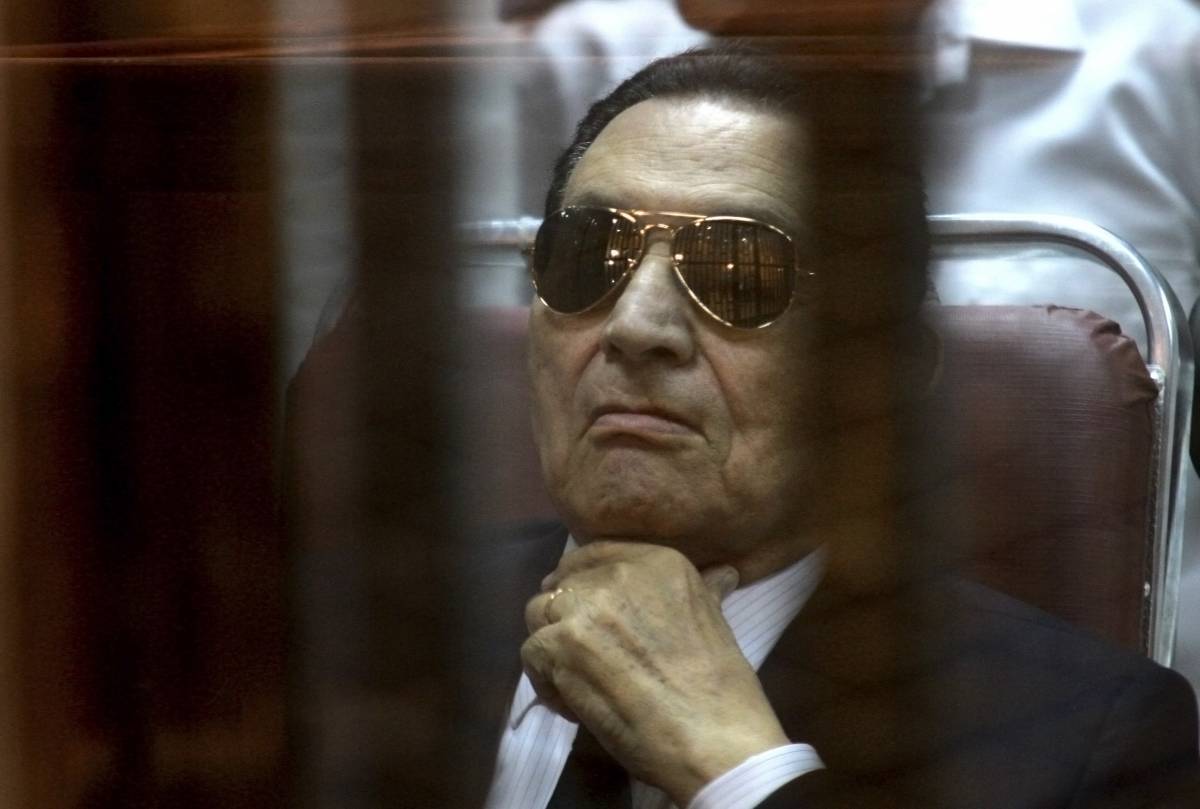 Hosni Mubarak durante un'udienza il 26 aprile 2014