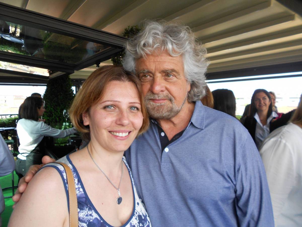Daniela Aiuto con Beppe Grillo