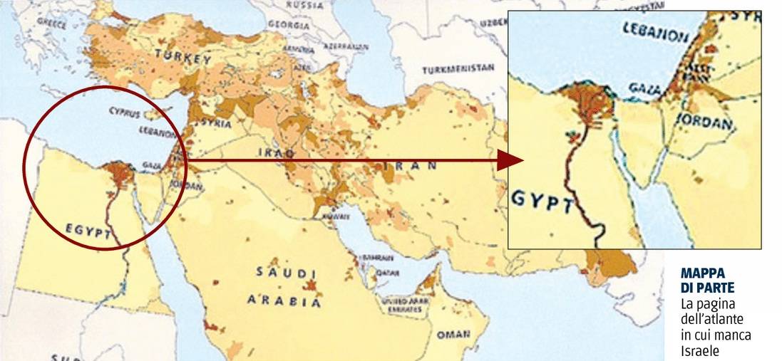 Scandalo Negli Usa Esce Un Atlante Senza Israele Ilgiornale It Cartina Mondo Israele