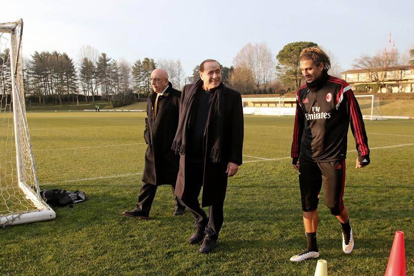 Berlusconi e Cerci a Milanello