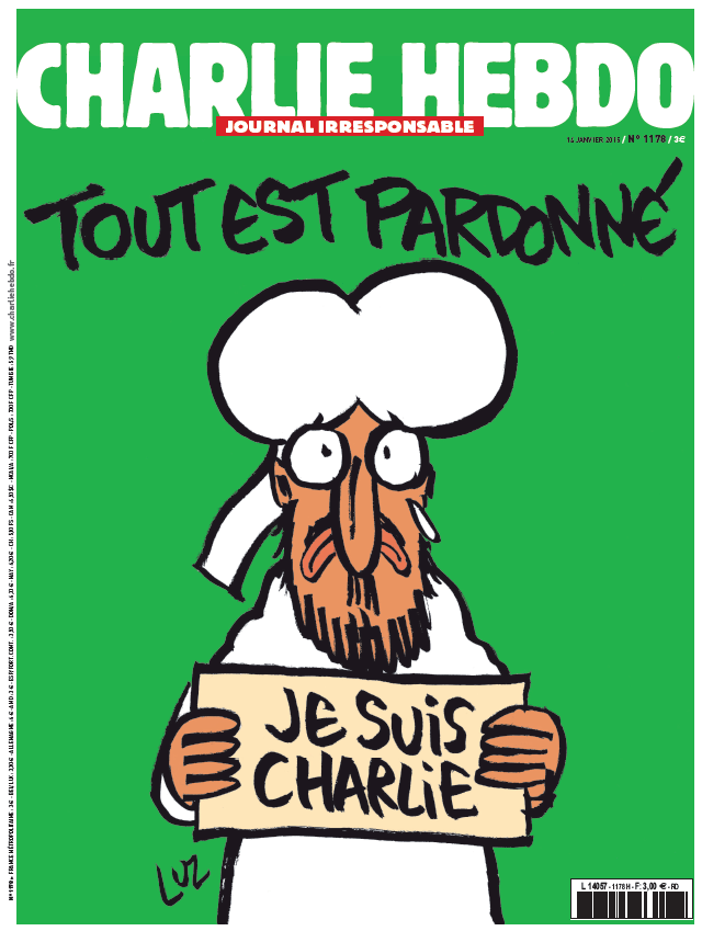 Il nuovo numero di Charlie Hebdo dopo la strage (clicca sulla foto per vedere tutta la copertina)
