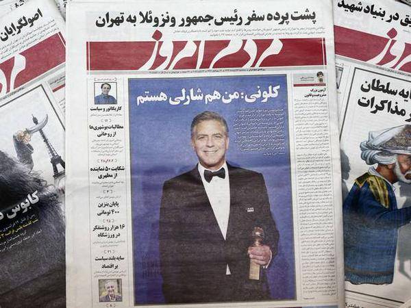 Clooney censurato in Iran: troppo vicino a Charlie Hebdo