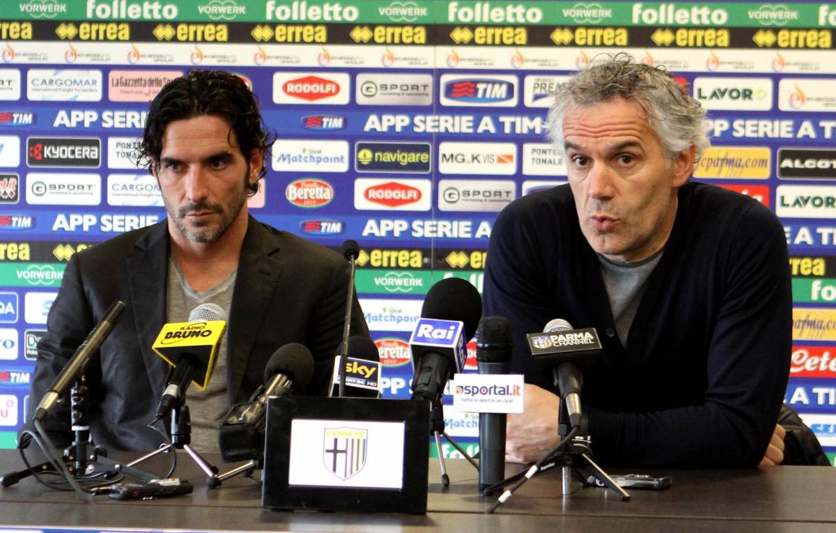 Lucarelli e Donadoni, capitano e allenatore del Parma