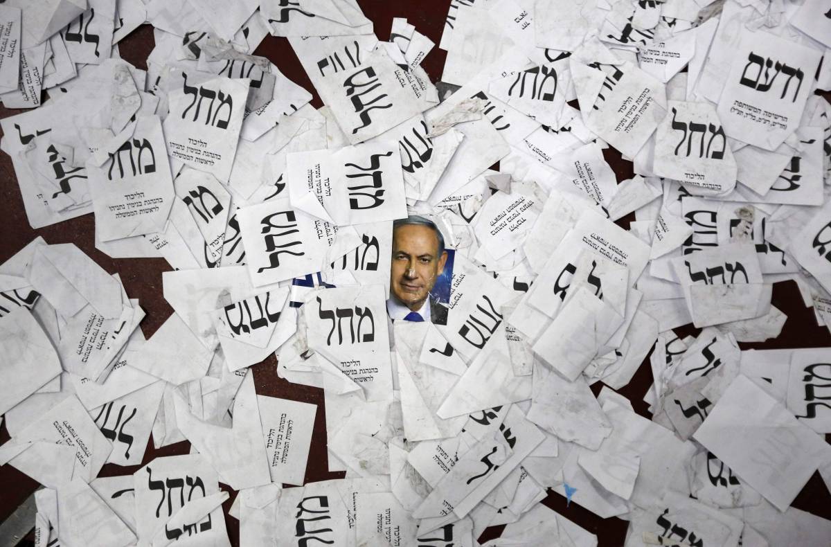 I voti per il Likud fotografati nel quartier generale di Tel Aviv