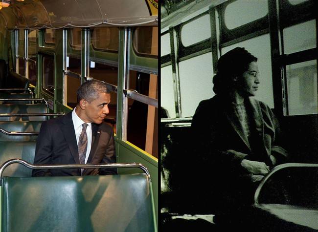 Barack Obama sullo stesso autobus di Rosa Parks via Olycom 