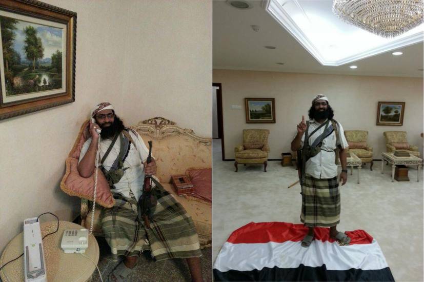 Khaled Batarfi nel palazzo presidenziale di Mukalla