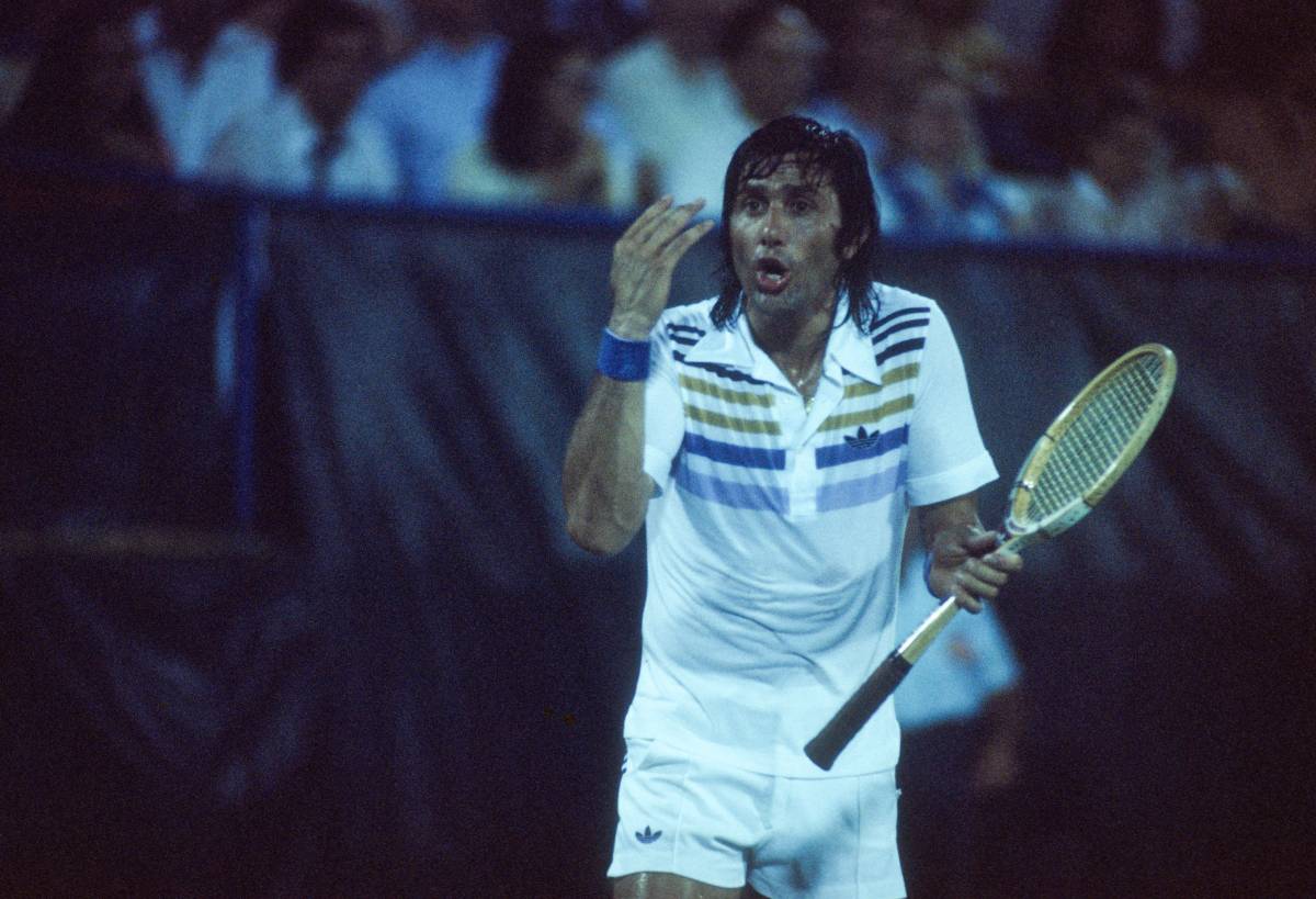 Ilie Nastase durante gli Us Open del 1979