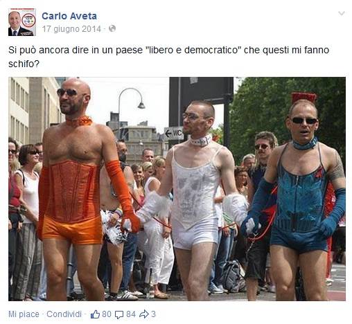 Il candidato di De Luca: "I gay fanno schifo"