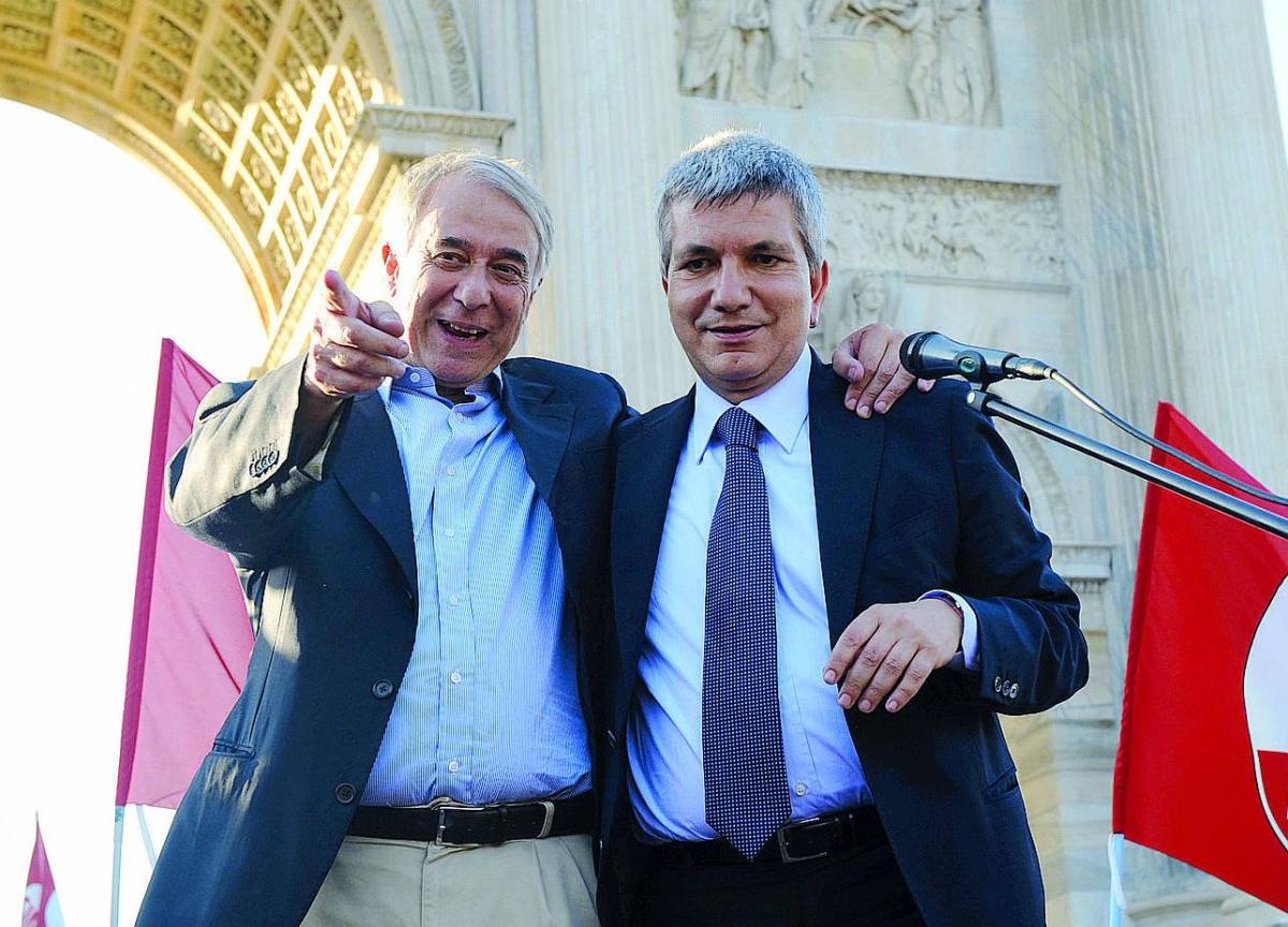 Giuliano Pisapia con il leader di Sel Nichi Vendola