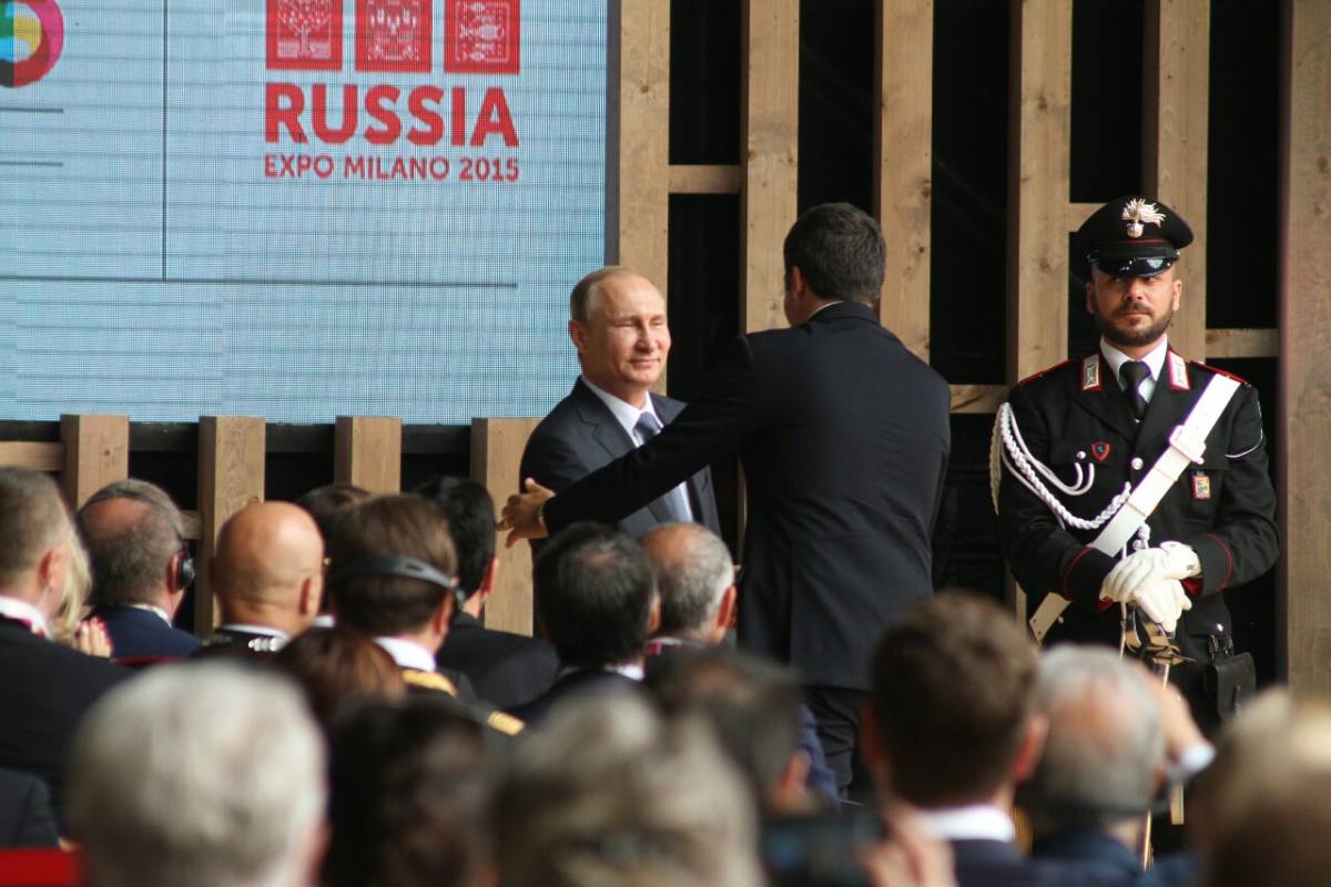 Putin a Expo, incontro con Renzi