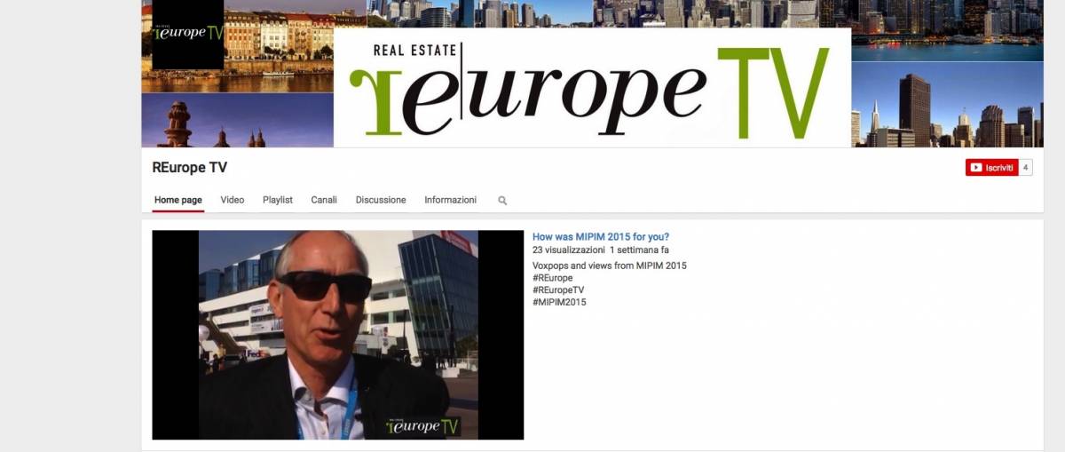 Il canale di REurope su You Tube: il mattone è sempre più online