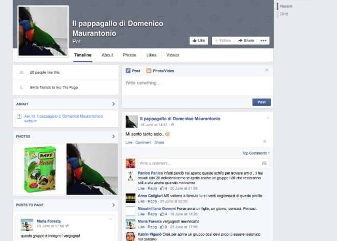 Domenico Maurantonio: la pagina Facebook che indigna la famiglia