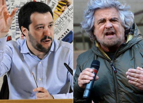 Grillo-Salvini, duro scontro sui social
