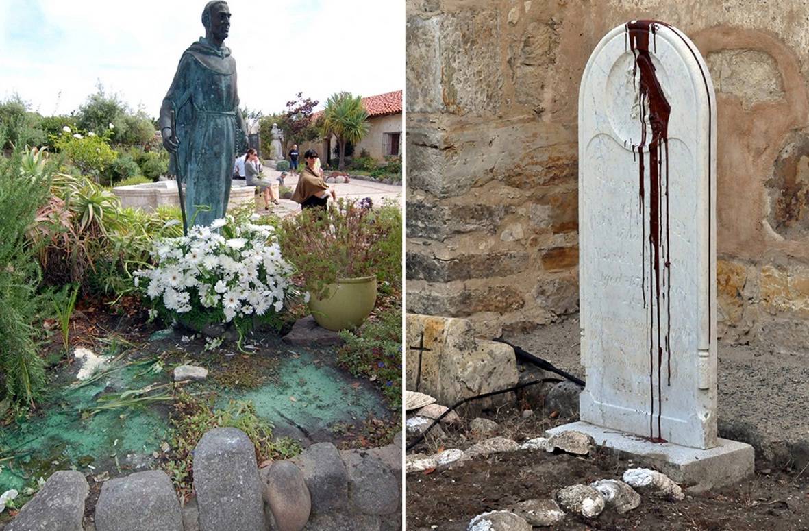 Juniper Serra, vandali in azione contro la tomba del nuovo santo 