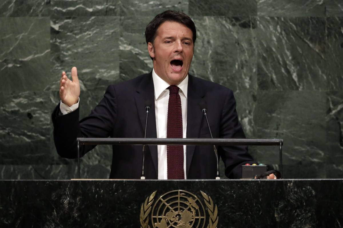 Renzi all'Onu: "Pronti a ruolo leader in Libia. No muri contro i migranti"