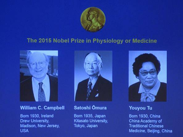 Nobel Medicina agli scopritori di terapie contro infezioni e malaria