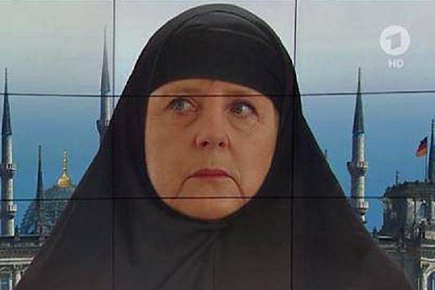 Merkel indossa il velo, la foto divide i tedeschi