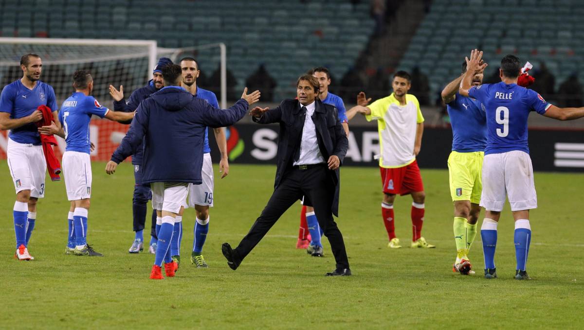 Missione compiuta. Conte centra l'Europa  con tre gol "stranieri"