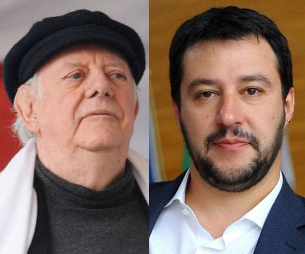 Dario Fo insulta Salvini: "Sfrutta gli ignoranti". Lui: "Sei un poveretto"