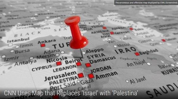 La Cnn cancella lo Stato di Israele dalla mappa del Medio Oriente