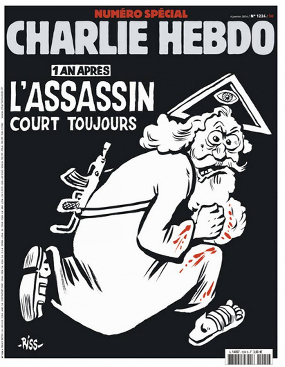 La copertina di Charlie Hebdo, a un anno dalla strage