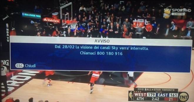 Sky e il finto annuncio sull'interruzione dei programmi