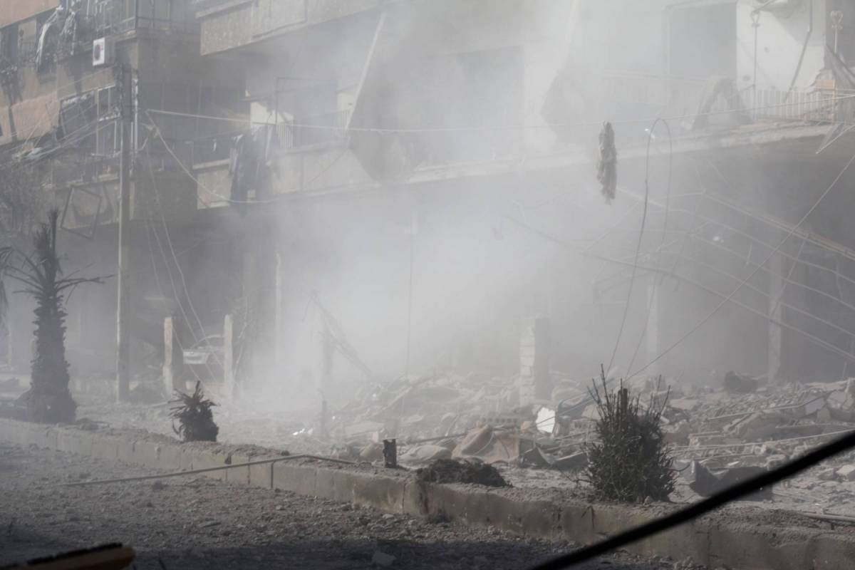 Siria, immagini da un attacco a Damasco