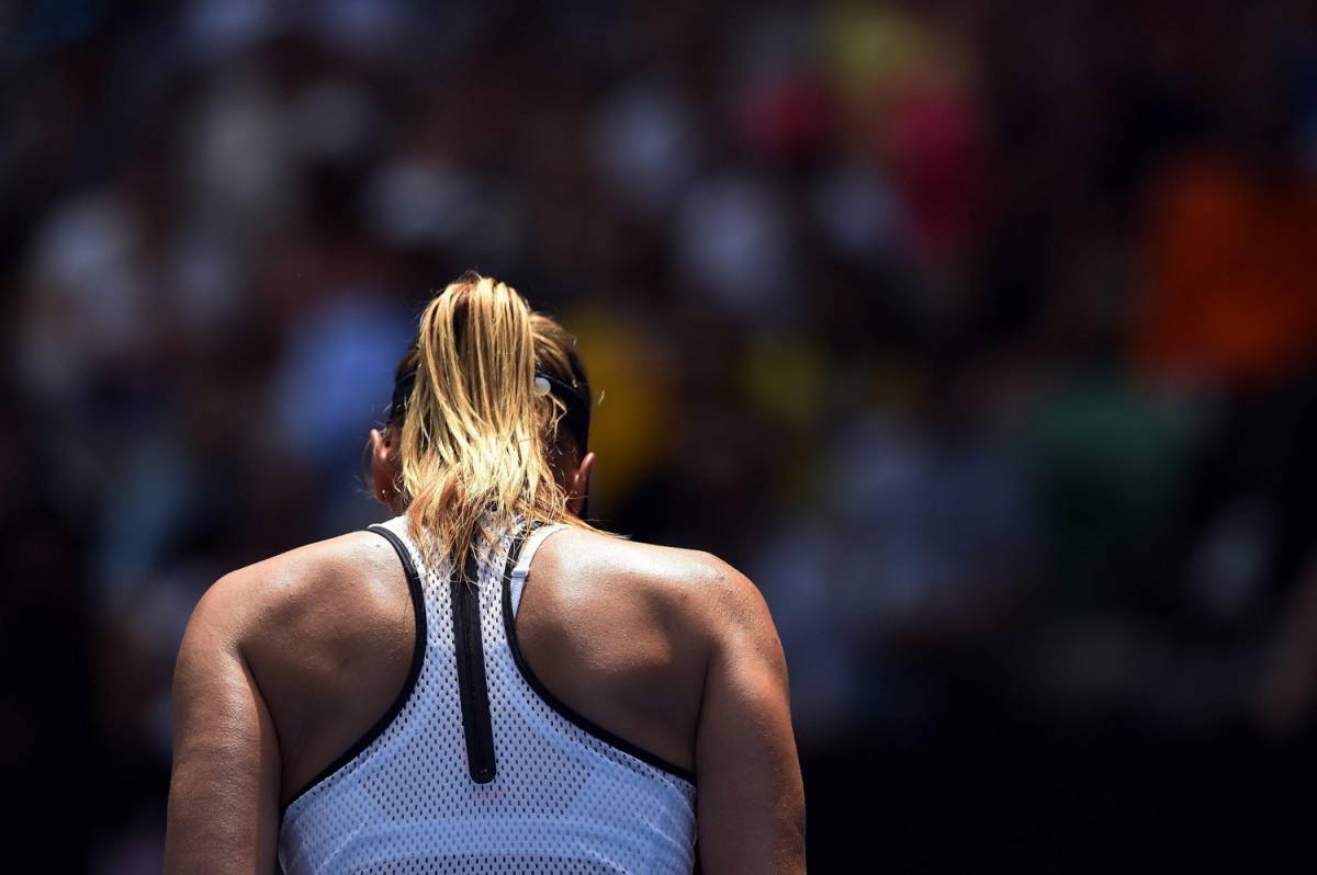 Maria Sharapova dopo la sconfitta contro Serena Williams