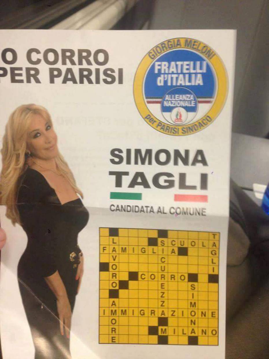 L'ex showgirl Tagli candidata a Milano con Parisi