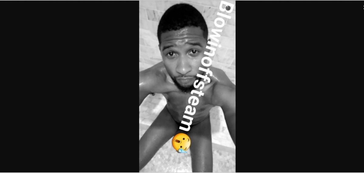 Usher pubblica un selfie nudo su Snapchat