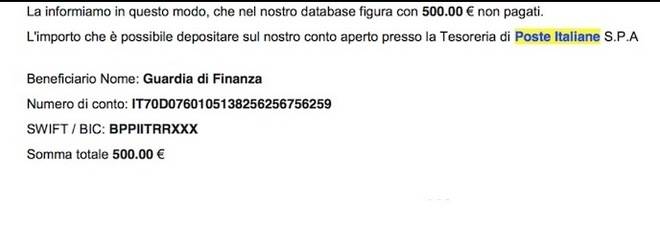 L'ultima truffa che corre sul web: la falsa mail della Guardia di Finanza