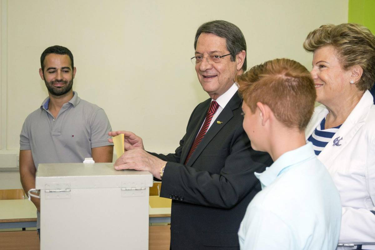 Il presidente cipriota Nicos Anastasiades, leader del Raggruppamento Democratico