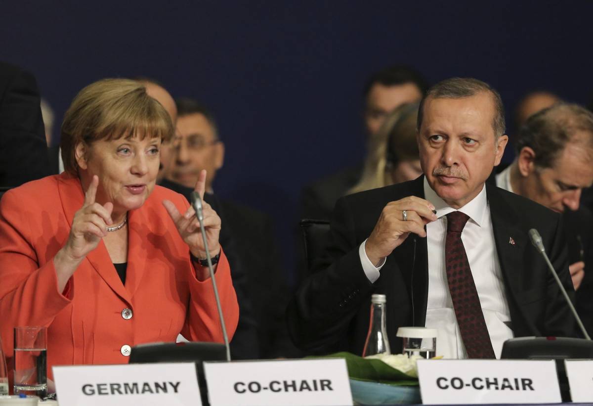Angela Merkel e Recep Tayyip Erdoğan a Istanbul