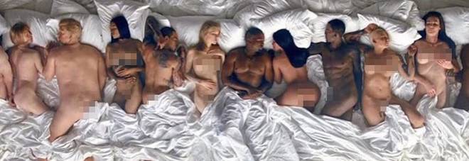 Kanye West: orgia di vip nel nuovo video musicale