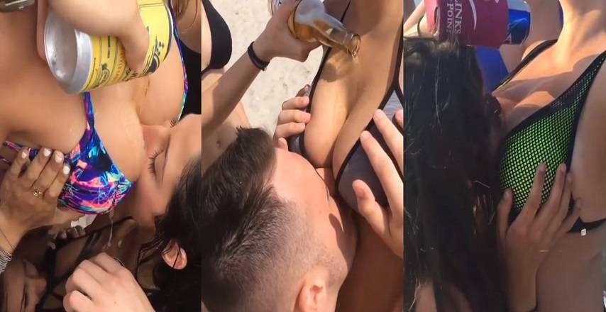 BoobLuge Challange, la nuova moda è bere alcol dal seno delle ragazze
