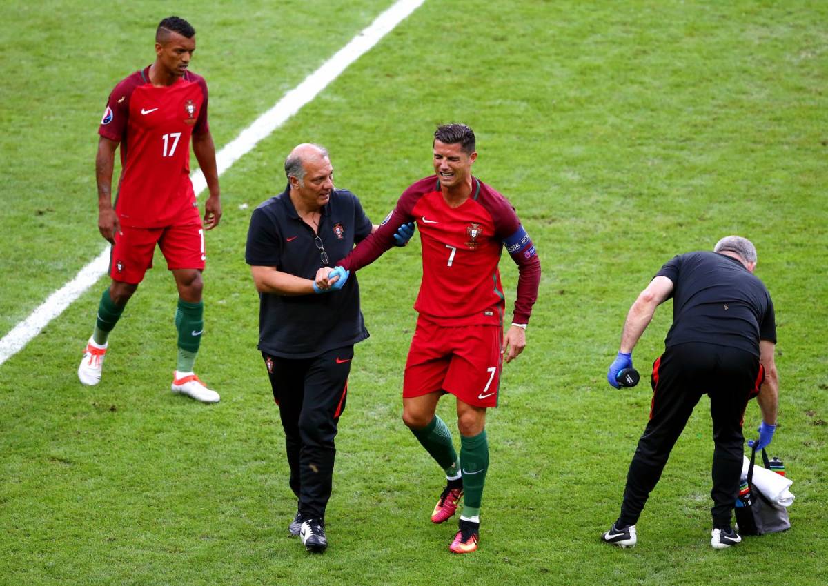 Portogallo, Ronaldo: lesione al ginocchio, stop di 1 mese