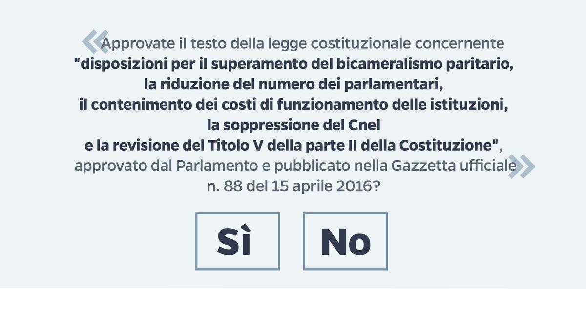 Ecco la scheda del referendum-truffa