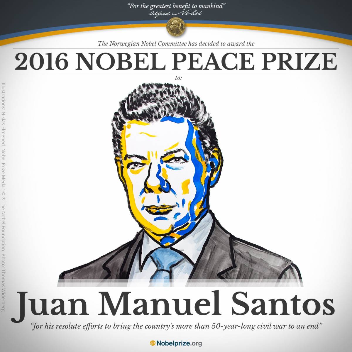 Il Premio Nobel per la Pace al presidente colombiano Santos