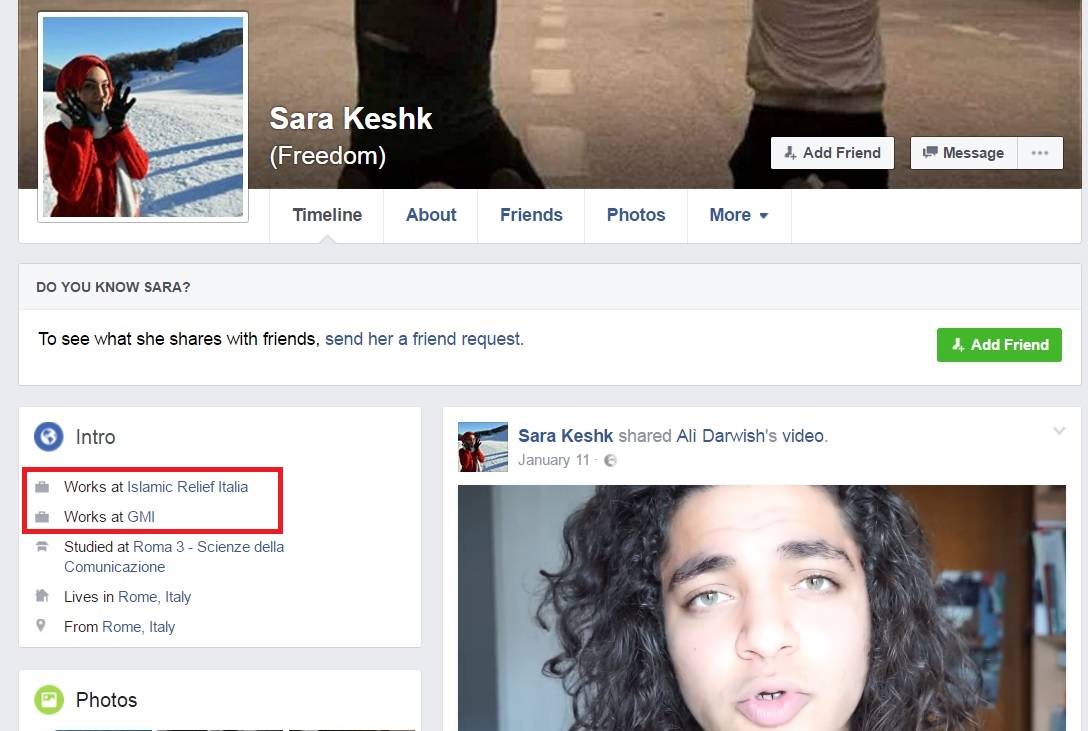 Chi è veramente Sara Keshk?