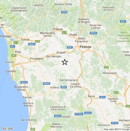 Paura vicino a Firenze: scossa di magnitudo 3.9