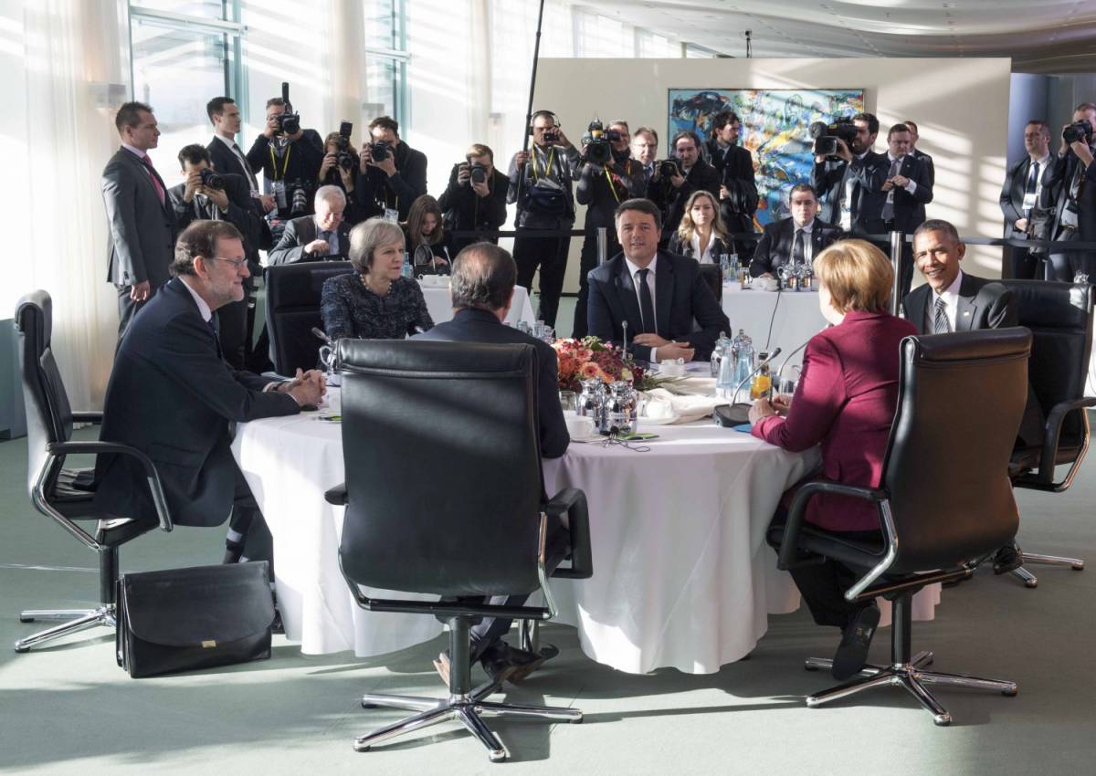 Gli sconfitti d'Europa a tavola in casa Merkel