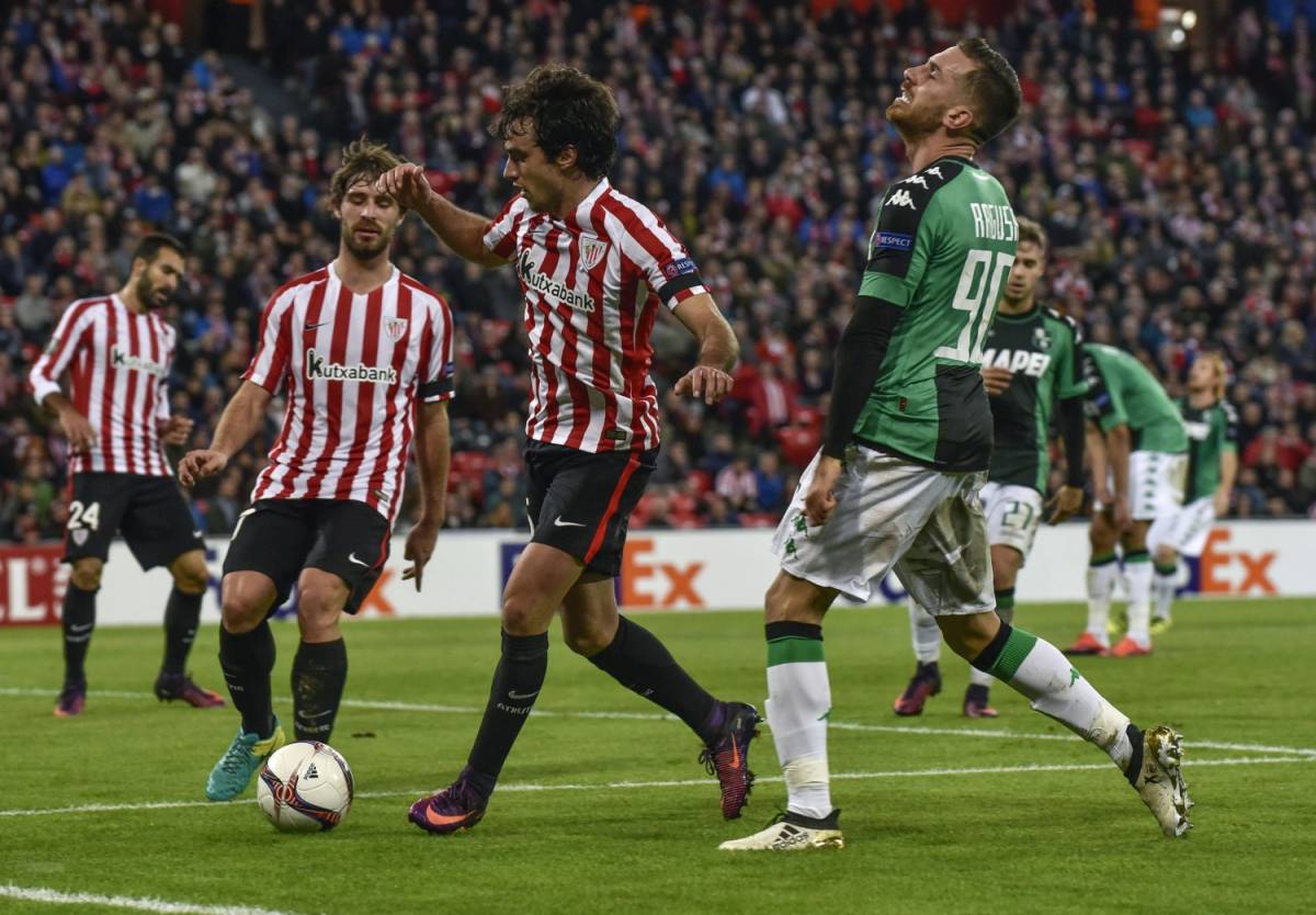 Il Sassuolo dice addio all'Europa League: l'Athletic Bilbao si impone 3-2