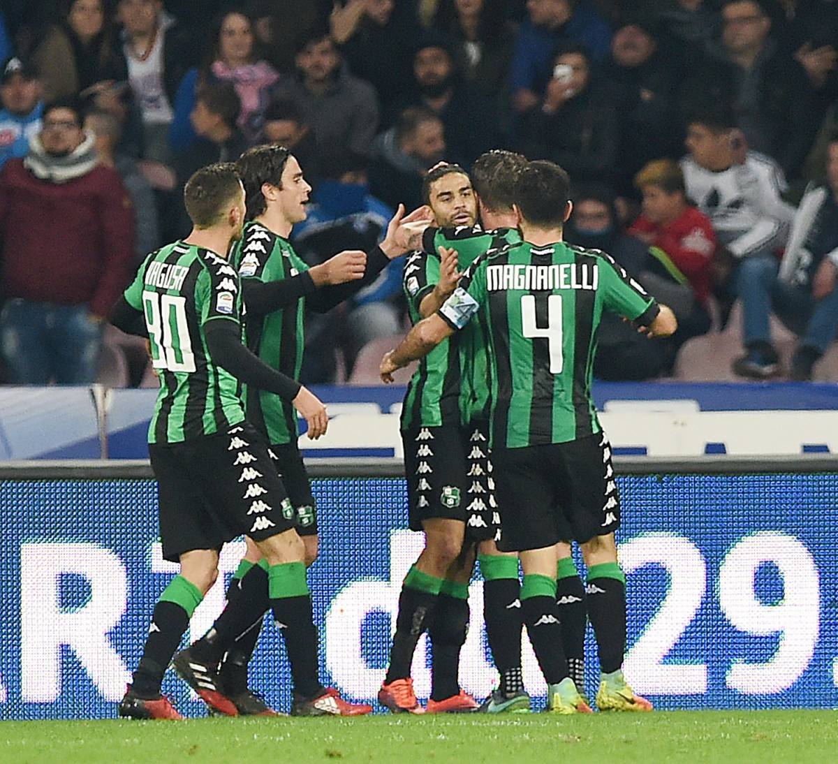 Il Sassuolo sgambetta il Napoli: finisce 1-1 al San Paolo