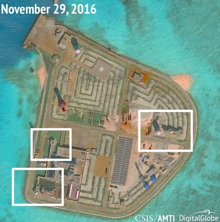 Isole contese, da foto satellite la Cina ha installato nuove armi